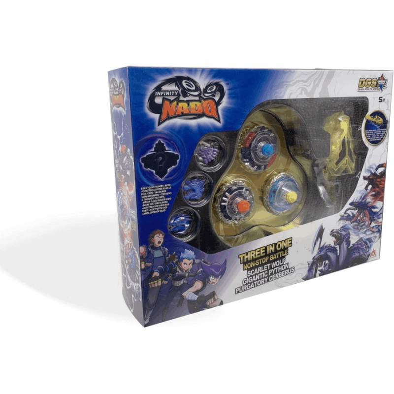 Scarlet Wolf, Gigantic Python, Purgatory Cerberus - Infinity Nado V - 3 in 1 Playset