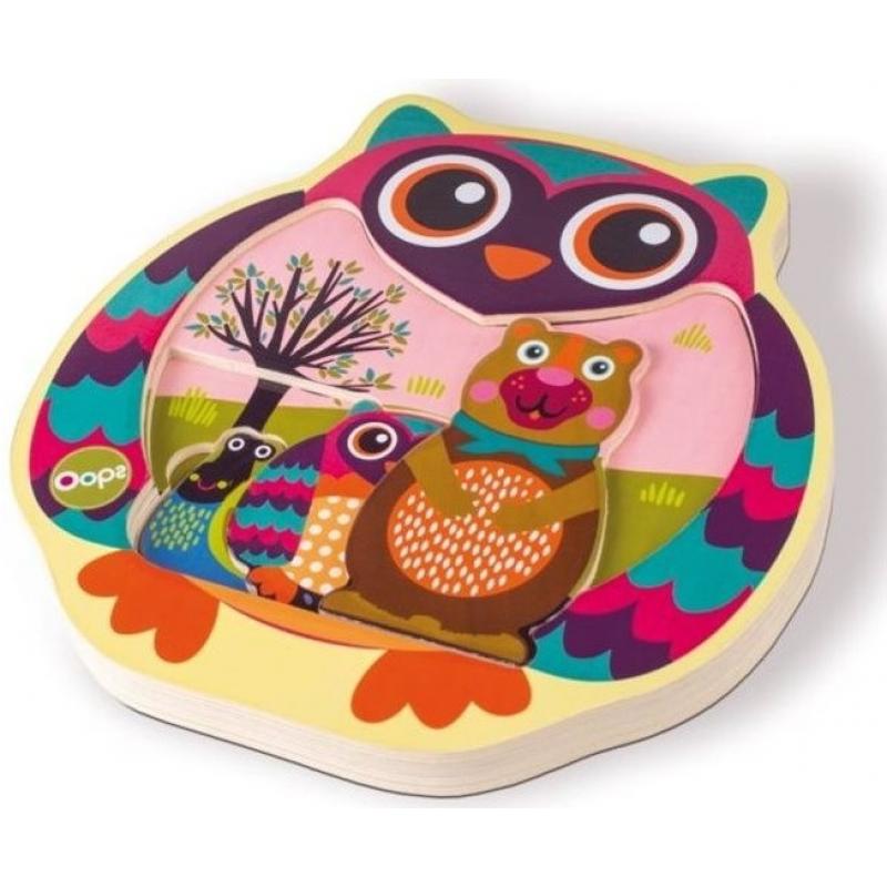 Oops - Δάσος, Easy Puzzle - Ξύλινο Παζλ σε Επίπεδα