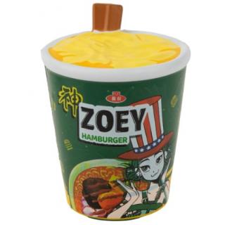 KPop Demon Hunters Squishy Anti Stress Figure Zoey Hamburger Noodles