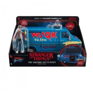 Stranger Things Vehicle with Actionfigure The Squawk Van Playset with Steve