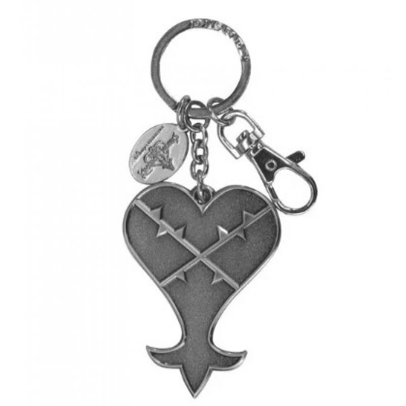 Kingdom Hearts Metal Keychain Heartless Logo