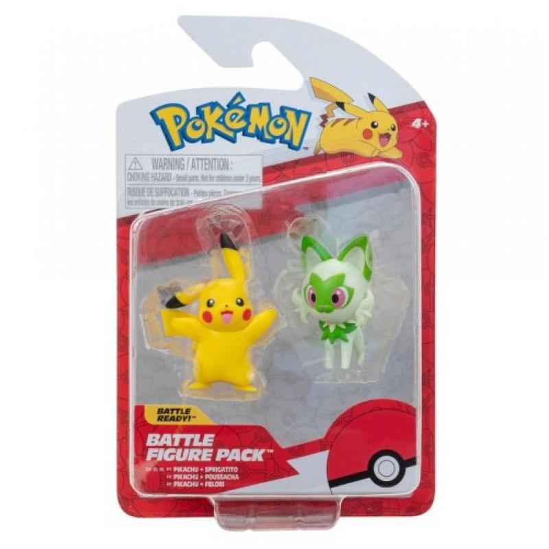 Pokemon Battle Figure Pack Φιγούρες 2 τεμ. - Pikachu + Spirigatito