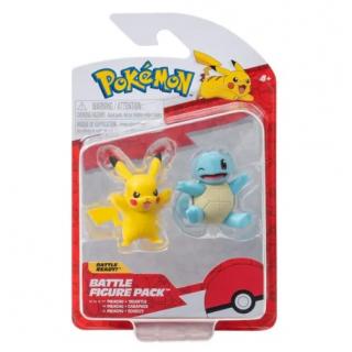 Pokemon Battle Figure Pack Φιγούρες 2 τεμ. - Pikachu + Squirtle