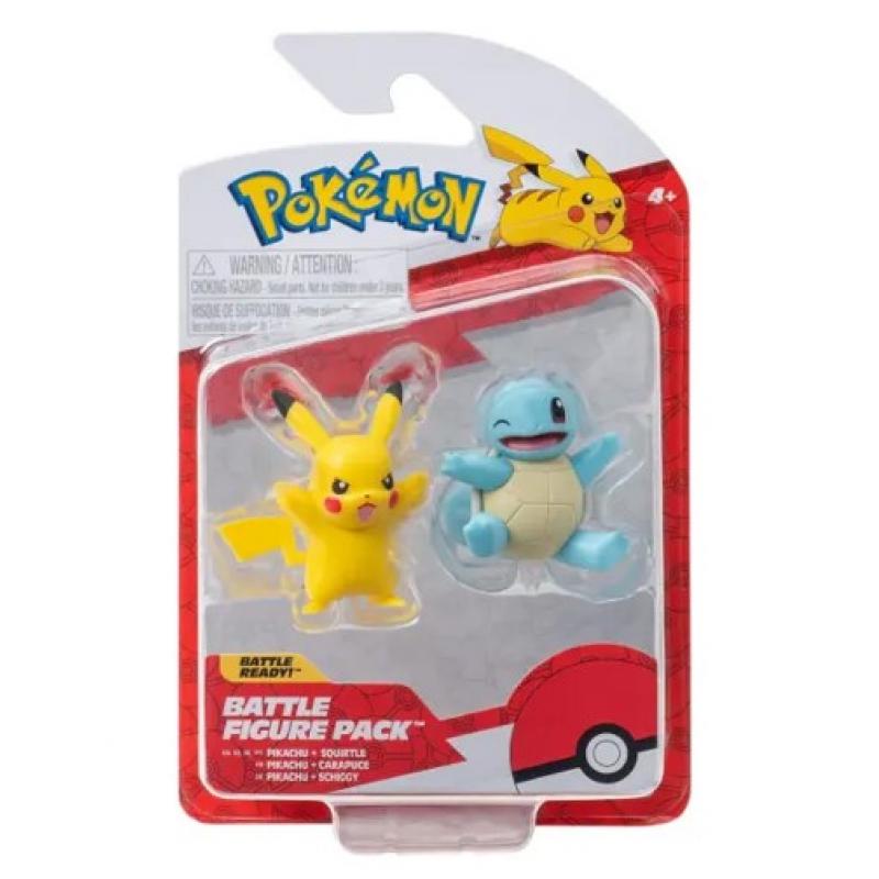 Pokemon Battle Figure Pack Φιγούρες 2 τεμ. - Pikachu + Squirtle