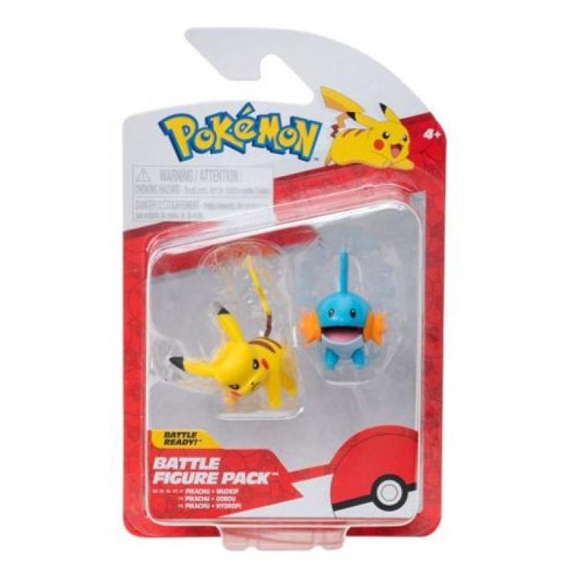 Pokemon Battle Figure Pack Φιγούρες 2 τεμ. - Pikachu + Mudkip