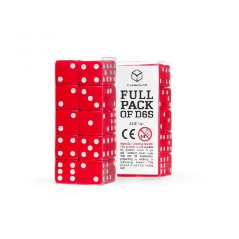Q Workshop Dice Set Full Pack D6 Red (20)