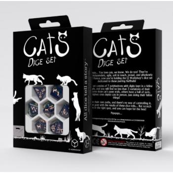 Cats Dice Set of 7 Mittens