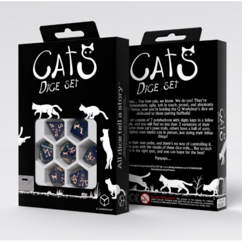Cats Dice Set of 7 Mittens