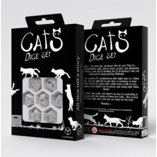 Cats Dice Set of 7 Purrl