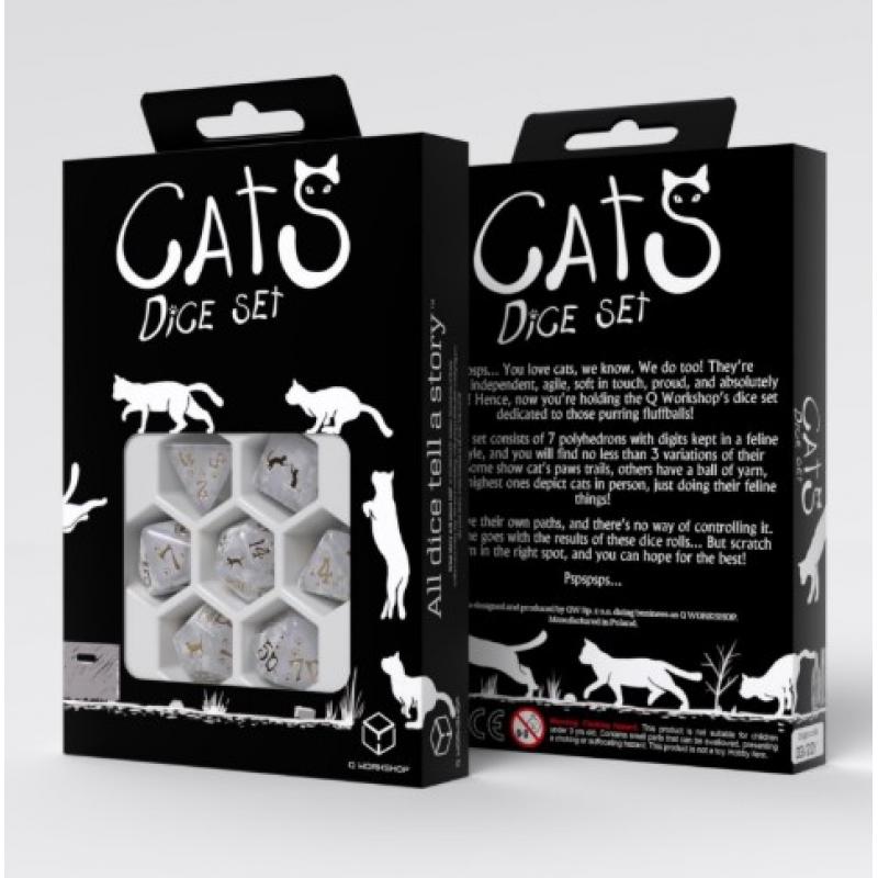 Cats Dice Set of 7 Purrl