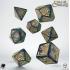 Call of Cthulhu 7th Edition Dice Set of 7 Blue-green & Gold