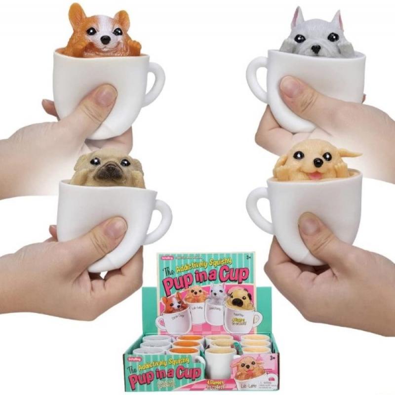 Pup in a Cup Squeeze Figures - Lab-Latte