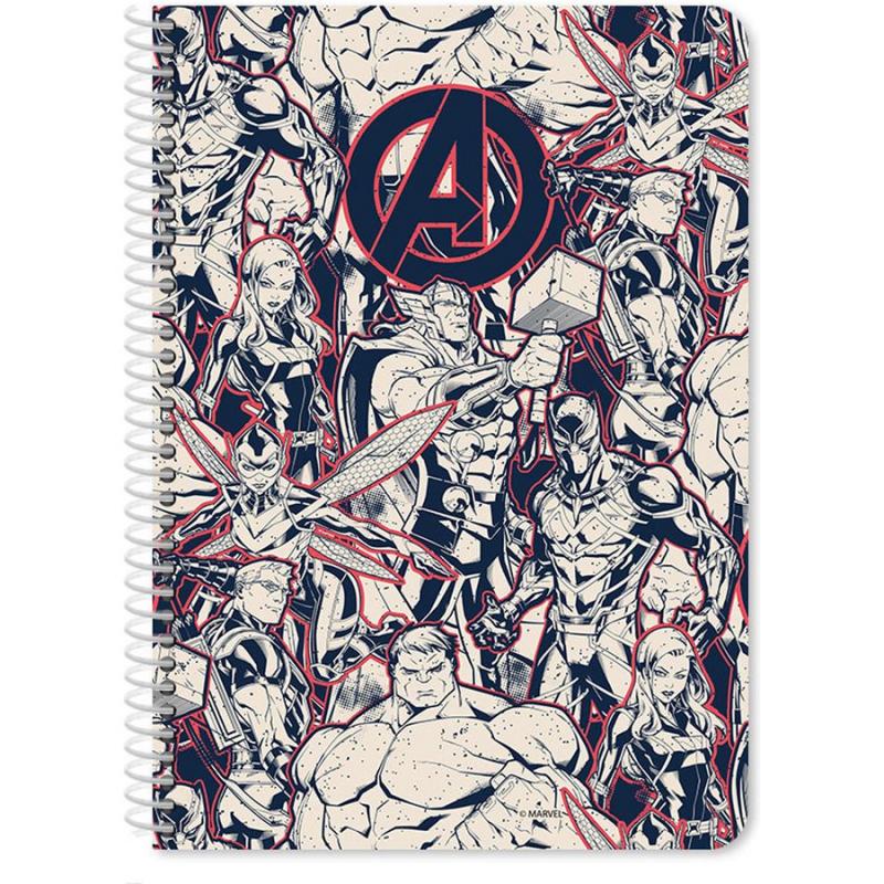 Τετράδιο Σπιράλ 21χ29 εκ. 60 φ. 2 Θεμ. - Marvel Avengers