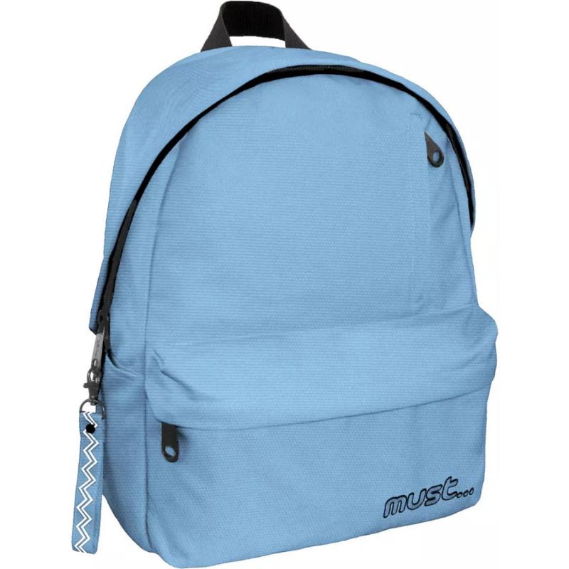 Must Τσάντα Πλάτης Monochrome rPet Ανοιχτό Μπλε με 1 Κεντρική Θήκη