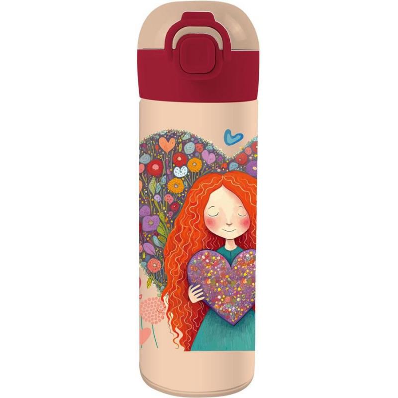 Must Θερμός 500 ml Ανοξείδωτο με Καλαμάκι Heart
