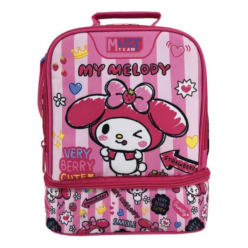 Must Τσαντάκι Φαγητού Ισοθερμικό 2 Θήκες My Melody Pink Bow