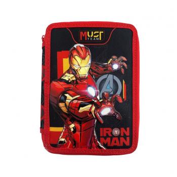 Must Σχολική Κασετίνα Διπλή γεμάτη Avengers Iron Man