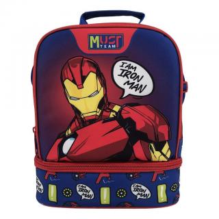 Must Τσαντάκι Φαγητού Ισοθερμικό 2 Θήκες Avengers Iron Man Blue