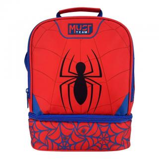 Must Τσαντάκι Φαγητού Ισοθερμικό 2 Θήκες Spider - Man Red