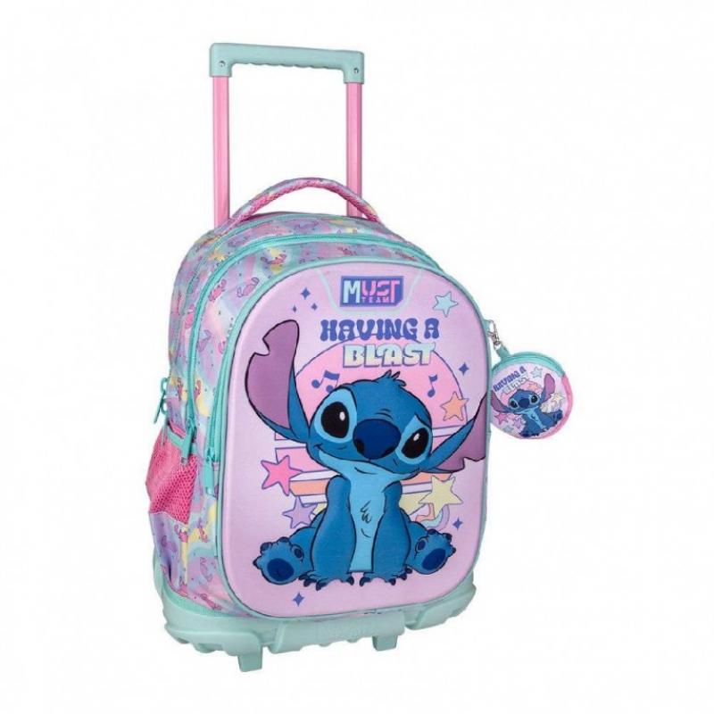 Must Trolley Δημοτικού με 3 Θήκες 34x20x44 εκ. Disney Stitch Having A Blast