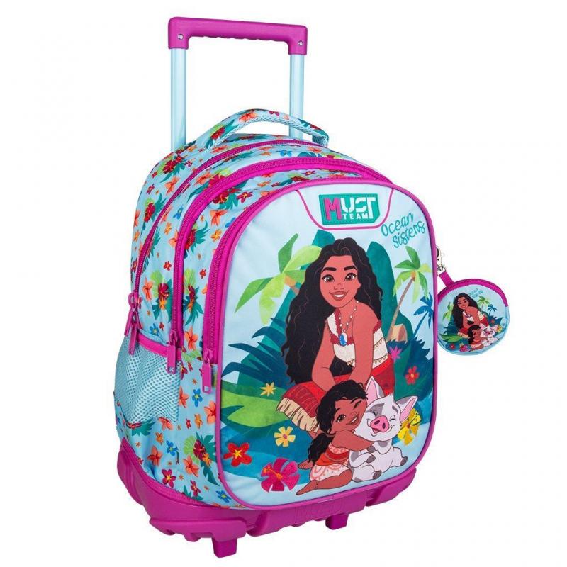 Must Trolley Δημοτικού 3 Θήκες 34x20x44 εκ. Disney Vaiana 2 Ocean Sisters