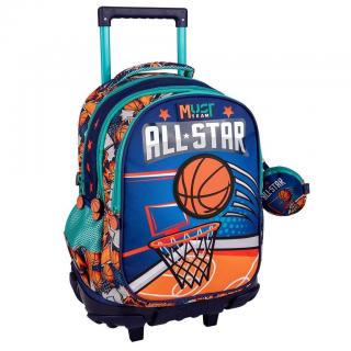 Must Trolley Δημοτικού 34χ20χ44 με 3 Θήκες Basketball