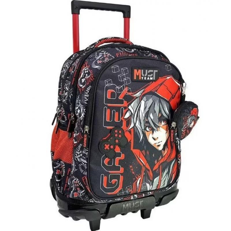 Must Trolley Δημοτικού 3 Θήκες 34x20x45 εκ. Gamer