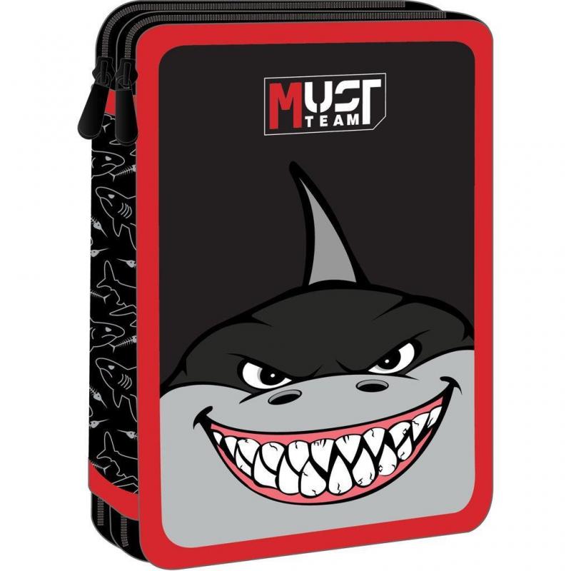 Must Team Κασετίνα Διπλή Γεμάτη 15χ5χ21 Shark