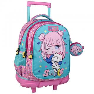Must Trolley Δημοτικού 3 Θήκες 34x20x45 εκ. Smile