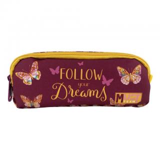 Must Κασετίνα Βαρελάκι Butterfly Follow Your Dreams