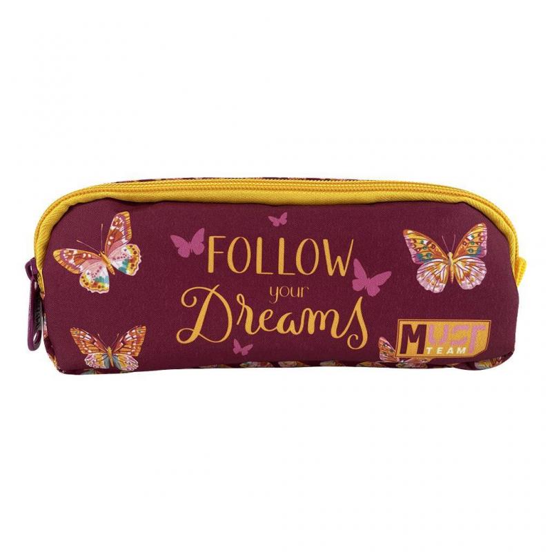 Must Κασετίνα Βαρελάκι Butterfly Follow Your Dreams