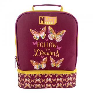Must Τσαντάκι Φαγητού Ισοθερμικό 2 Θήκες Yummy Butterfly Follow Your Dreams