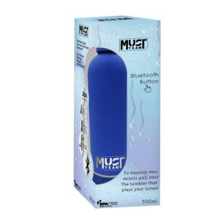 Must Παγούρι Θερμός 500 ml με Bluetooth Μπλε