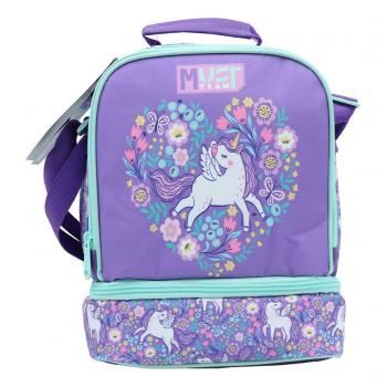 Must Τσαντάκι Φαγητού Ισοθερμικό 2 Θήκες Yummy Purple Unicorn