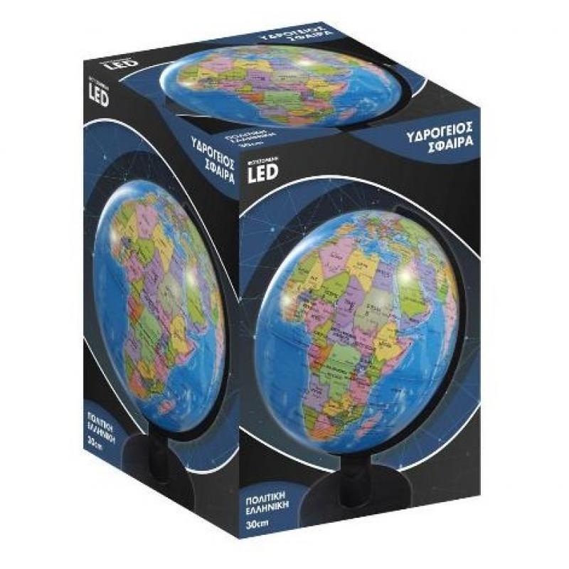 Luna Υδρογειος Σφαίρα με Led 30 εκ.Πολιτική Ελληνική