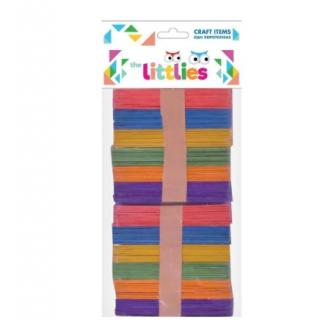The Littlies Ξυλάκια Χρωματιστά Χειροτεχνίας 114 mm (100 τεμ.)