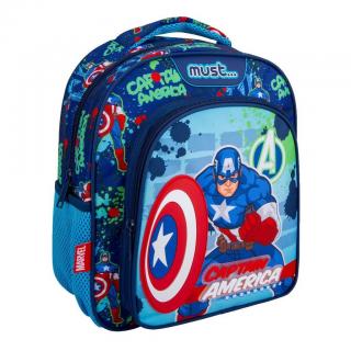 Must Τσάντα Πλάτης Νηπίου Avengers Captain America 27x10x31 με 2 Θήκες