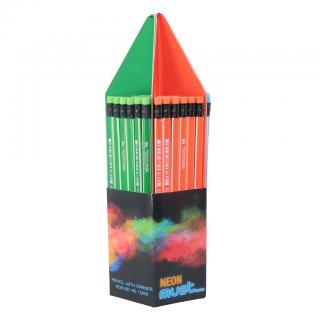 Μολύβι με Γόμα ΗΒ2 6 Χρώματα