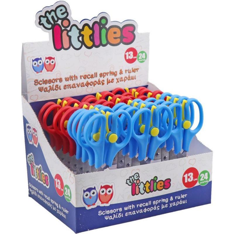 Ψαλίδι Επαναφοράς 13 cm με Χάρακα