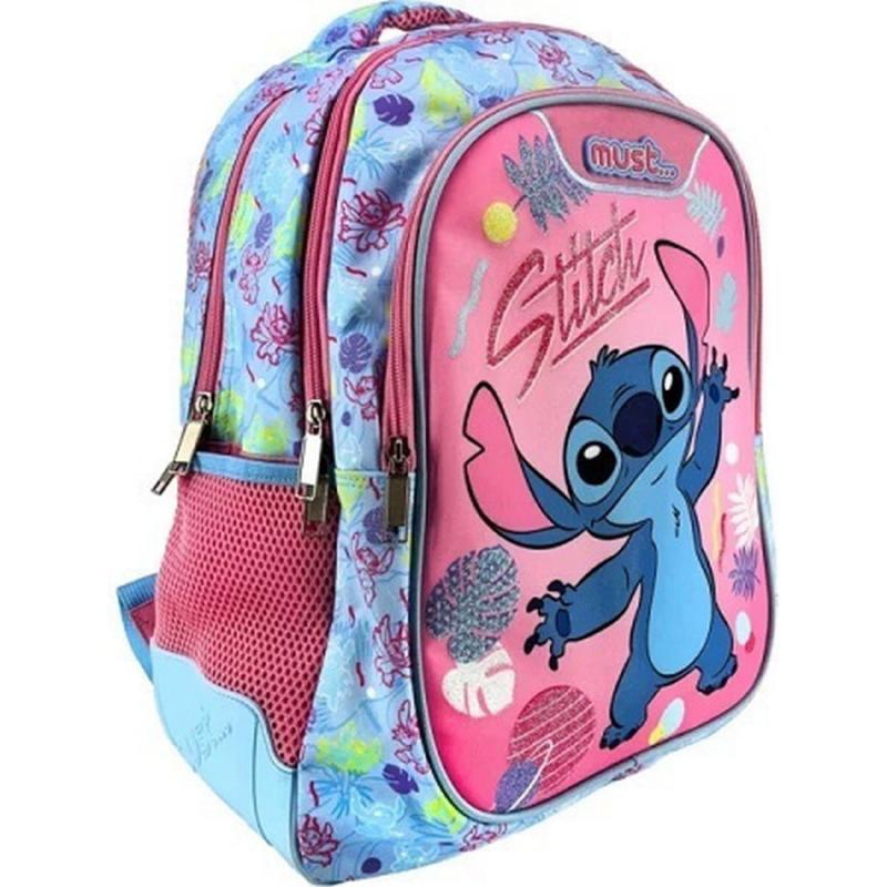 Must Τσάντα Πλάτης 32x18x43 με 3 Θήκες Lilo & Stitch