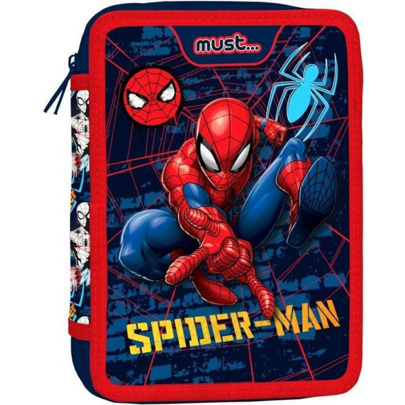 Must Κασετίνα Διπλή Γεμάτη 15χ5χ21 Spiderman