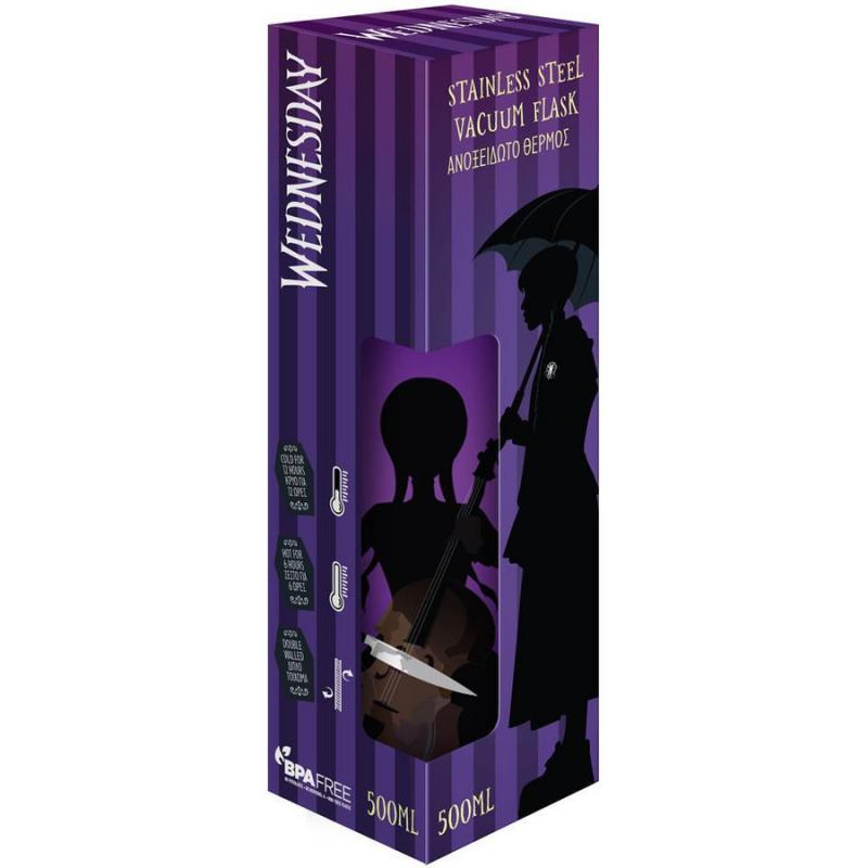 Wednesday Μωβ Θερμός 500 ml Ανοξείδωτο 26.5χ7