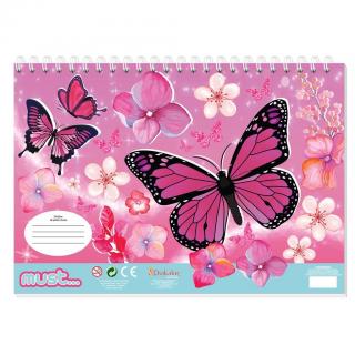 Πεταλούδες - Μπλοκ Ζωγραφικής Must 23x33 40 Φύλλα
