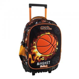 Must Σχολική Τσάντα Trolley Δημοτικού 3 Θήκες Basketball