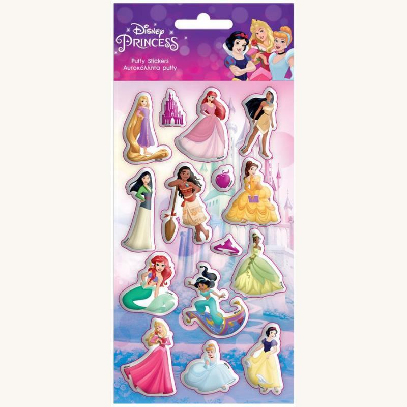 Αυτοκόλλητα Puffy Disney Princess 10x22 εκ.