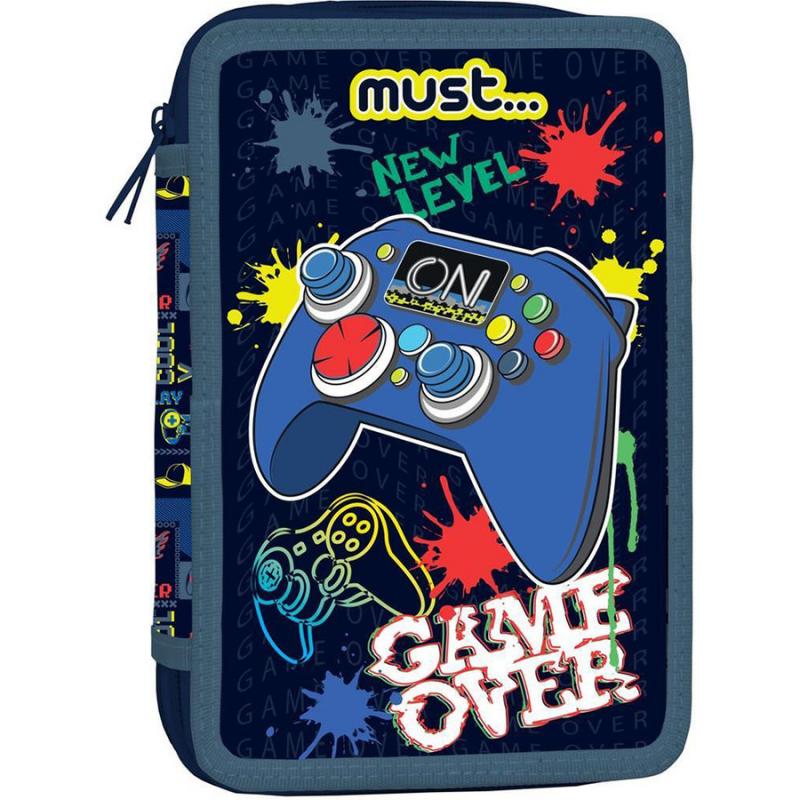 Must Κασετίνα Τριπλή Γεμάτη 12χ6χ19.5 Game Over New Level