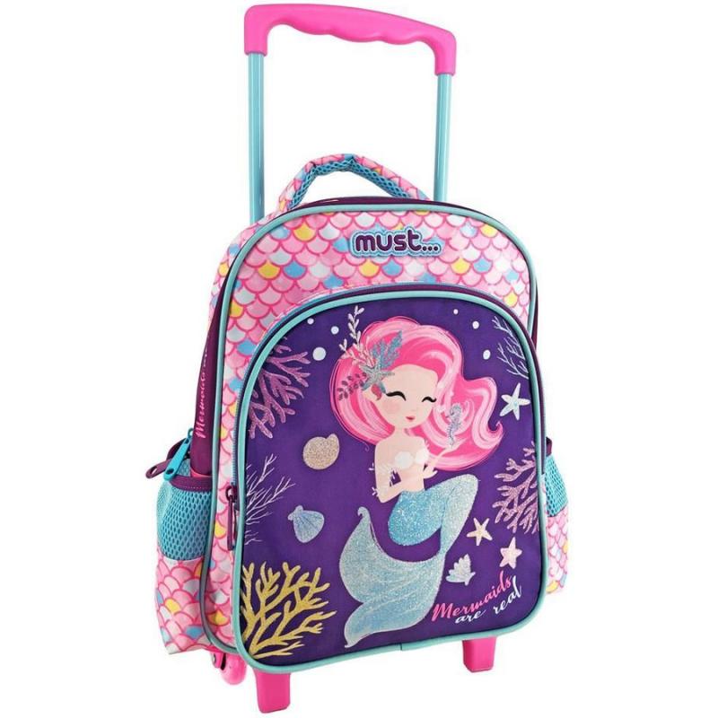 Must Σχολική Τσάντα Trolley Νηπίου 2 Θήκες 27x10x31 Mermaids are Real