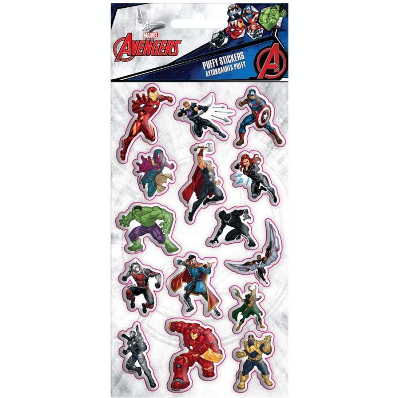 Αυτοκόλλητα Puffy 10x22 εκ. Avengers