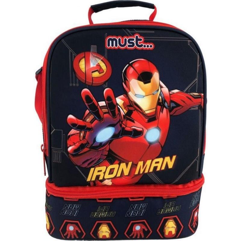 Must Τσαντάκι Φαγητού Ισοθερμικό 2 Θήκες Marvel Iron Man