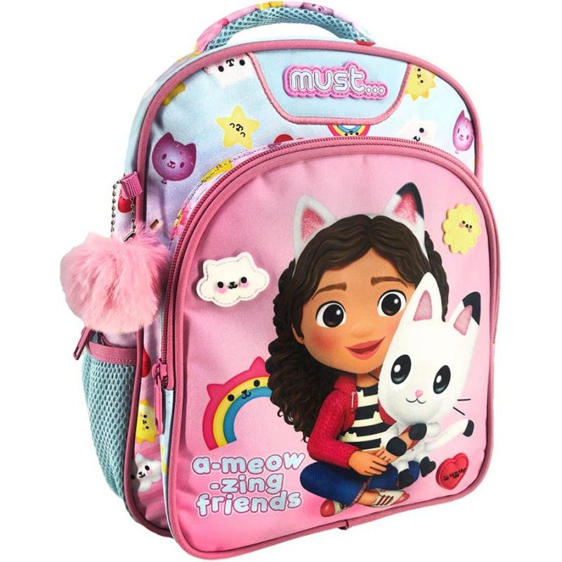 Must Σχολική Τσάντα Πλάτης Νηπίου 2 Θήκες 27x10x31 Gabby's Dollhouse